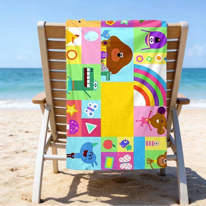 Ultra-Soft Beach Towel with Hey Duggee Theme,Ideal for Pool - Camping, Diving - Perfect Travel Essential, Vibrant Beach Towel.