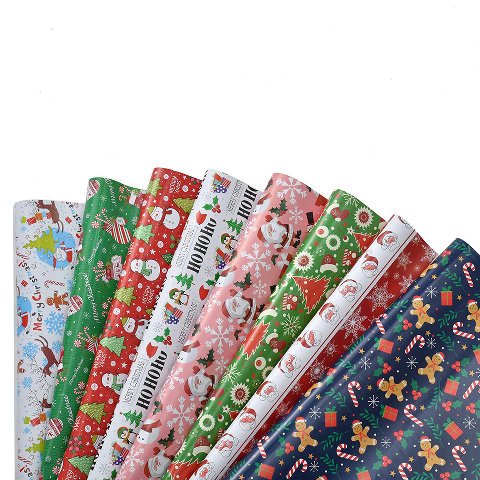 

Christmas Rolled Wrapping Paper Value Pack - Gift Wrap Rolls,Square Feet Total,Nutcracker, Candy Cane, Stockings Pack Of 8 Christmas Rolled Wrapping One Size синий