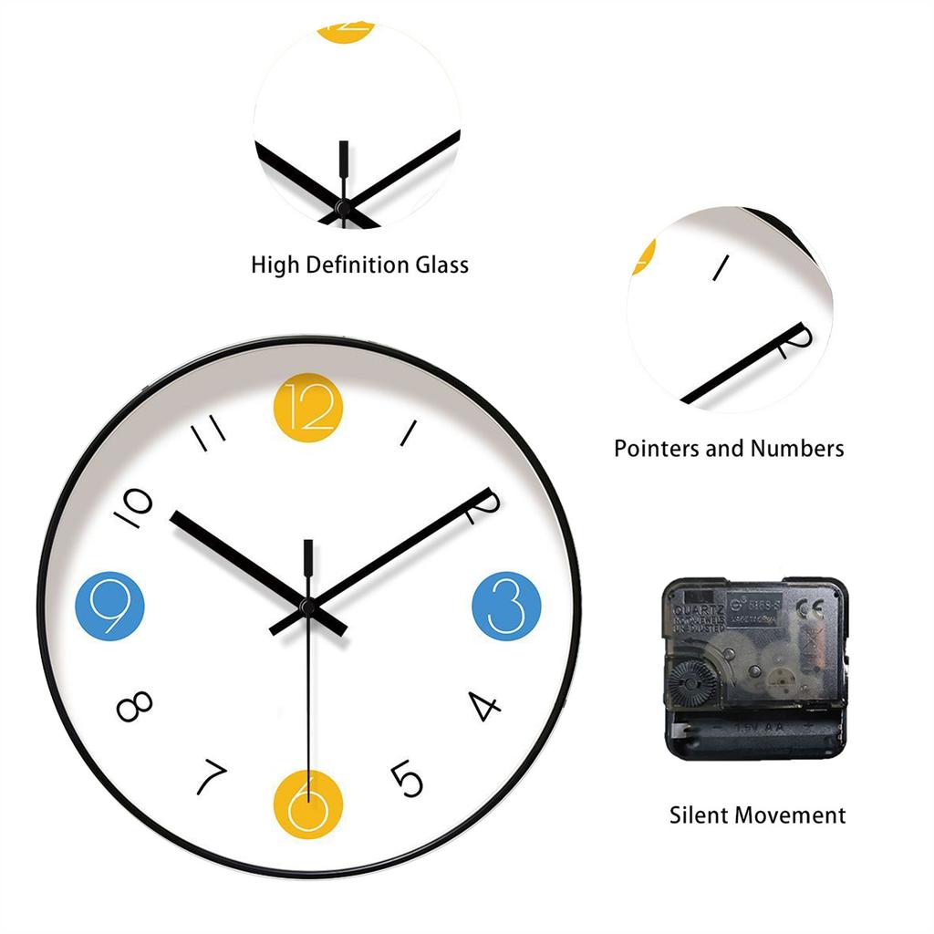 Minimalist Wall Clock Silent Wall Watch Modern Color Block Art Home Decor Creative Gift For Minimalist Lovers