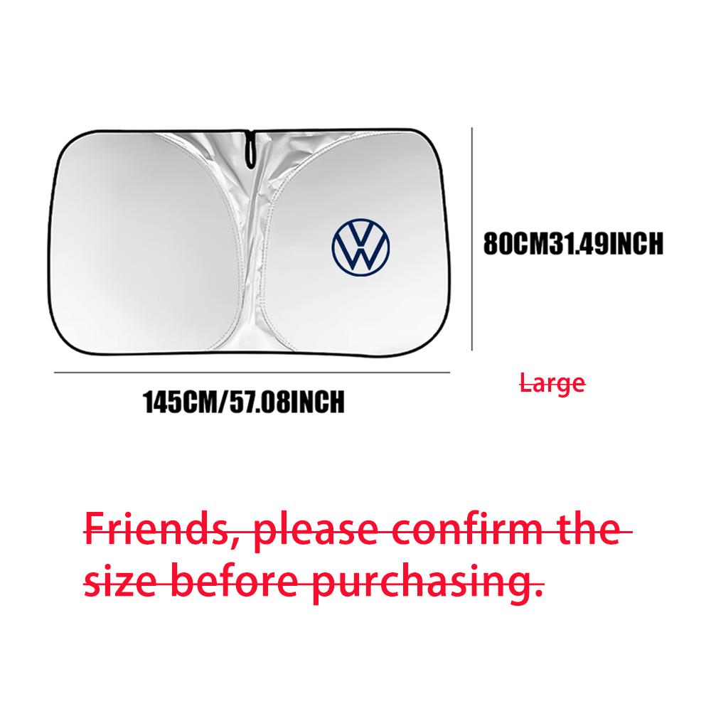 2026 Hot Valve Stems Caps Car Windshield Sunshade Cover UV Protection Sun Shade For Volkswagen VW RLINE Golf 4 Motion Passat CC Polo Tour ET1