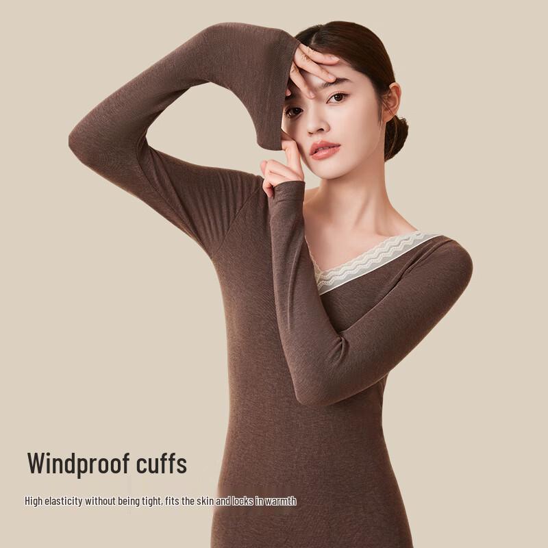 Odifen Women's German Velvet Thermal Underwear Set