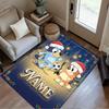 Winter Sports Fun Customizable Name Floor Mat Perfect for Hallway Decorate room Playrooms Balcony Antislip Carpet Anime Office Decor Gift for Festival