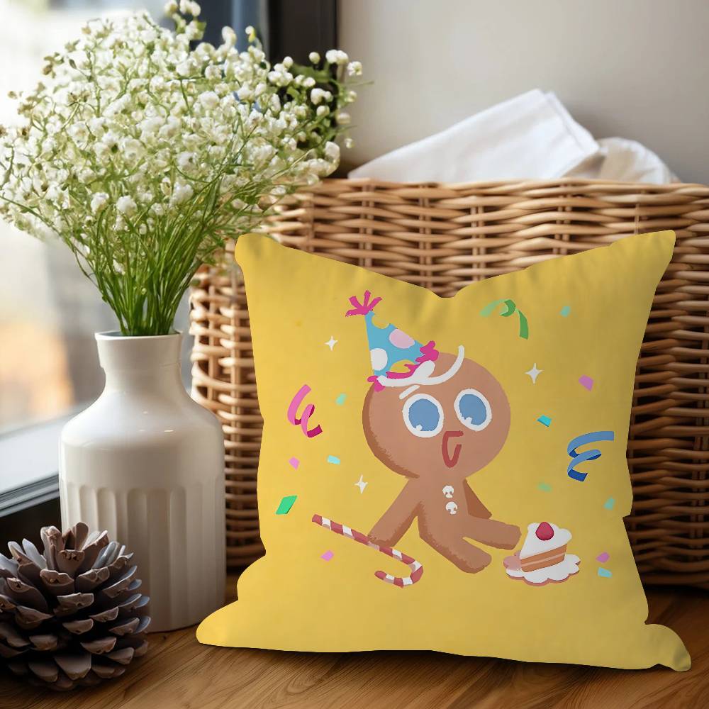 Anime Cookie Run K-Kingdom Cushion Cover Pillow Cover Decor Pillowcase Printed Cushion Case For Couch