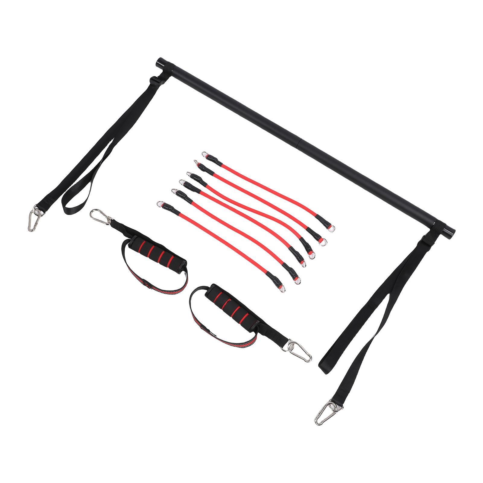 

Набор пилатес-бара с фитнес-лентами Латексное оборудование для тренировок пилатеса для ног, бедер, талии, рук Женщины и мужчины