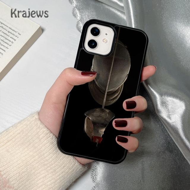 Krajews Fencing Sport soft Phone Case Cover For iPhone 16 15 14 plus XS XR 11 12 mini 13 pro max coque Shell Fundas