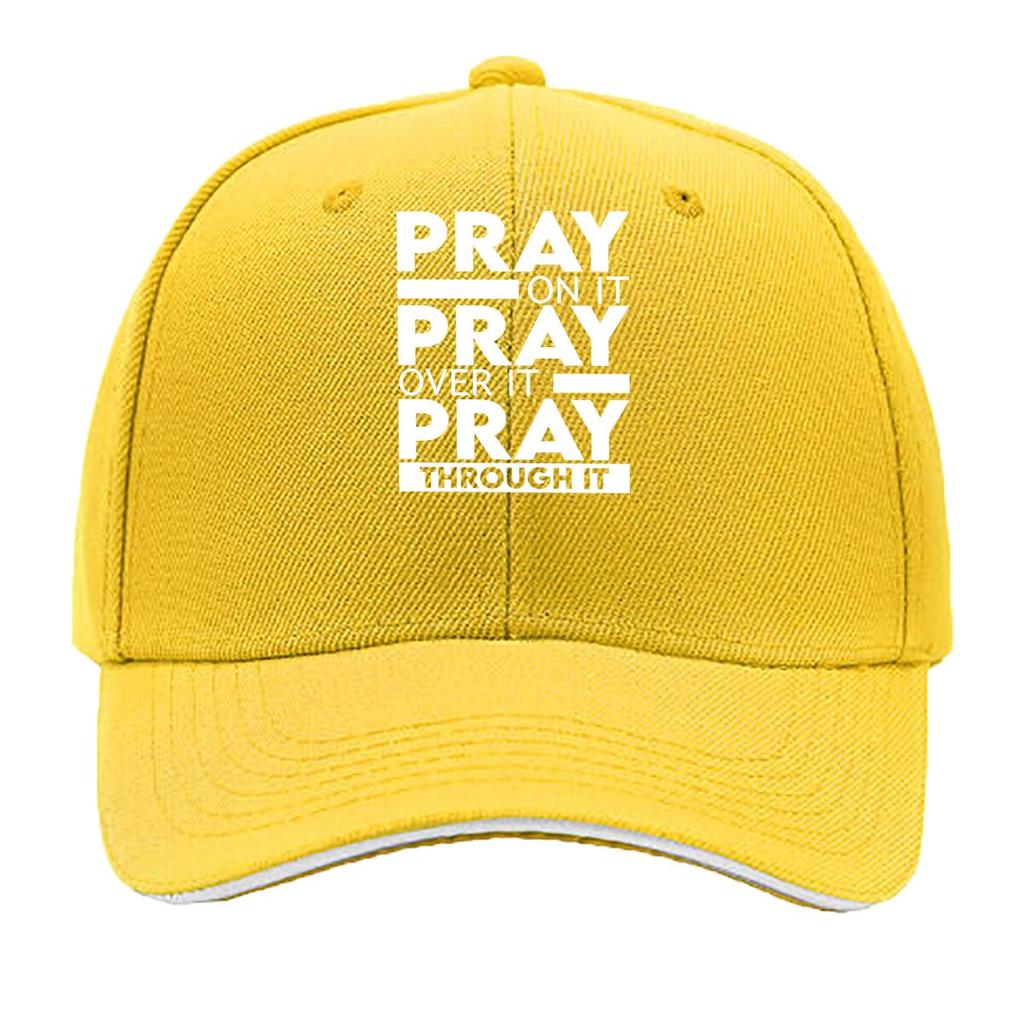 Faith Text Baseball Cap with Religious Scripture Lightweight for Running Outdoor Church All Sandwich Baseball Cap