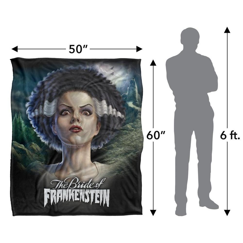 Universal Monsters Head Bride Of Frankenstein Blanket