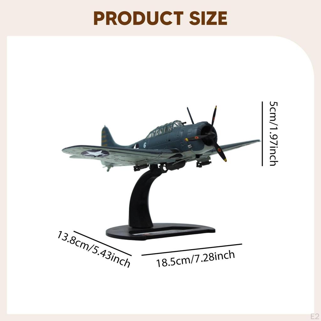 1/72 Scale Fighter Model Airplane Display Collectible Simulated Tabletop Decoration