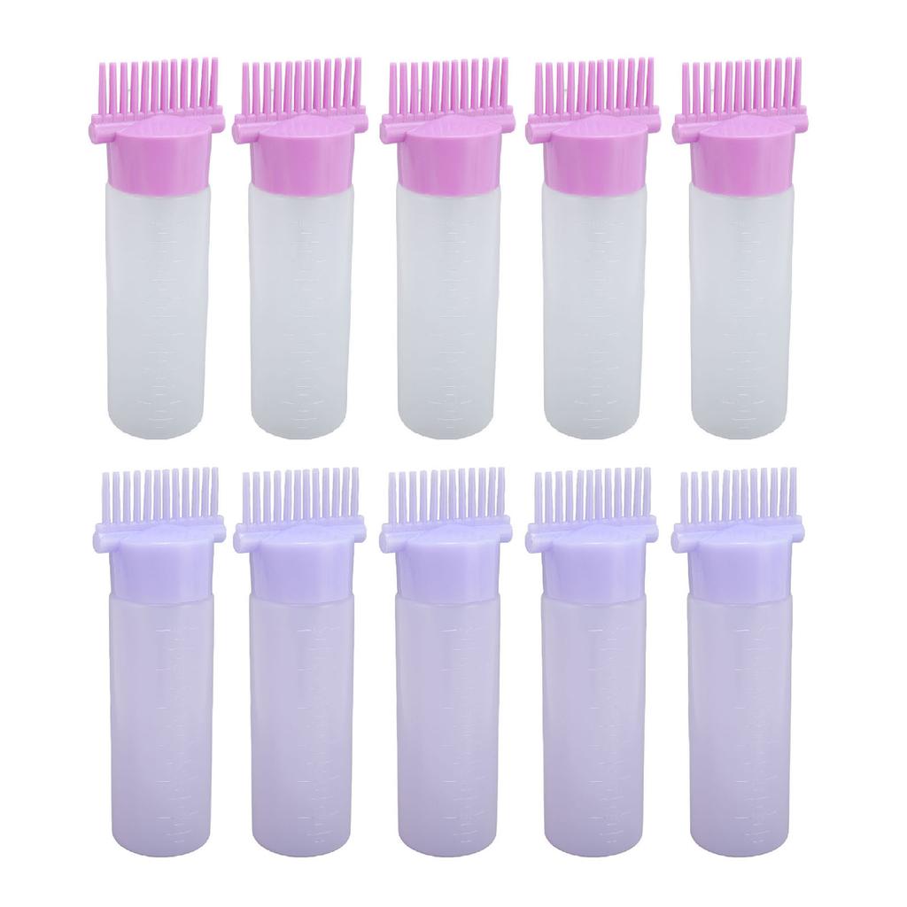 5pcs Root Comb Applicator Bottle Hair Dye Oil Applicator Bottle Applicator Brush with Graduated Scal
