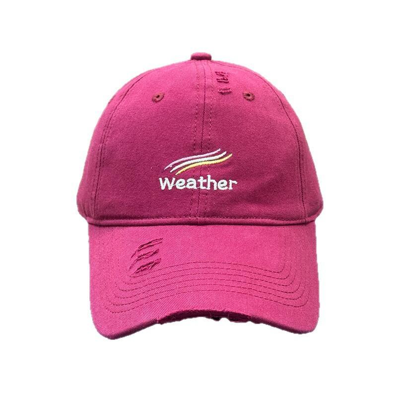 Spring And Summer Letter Embroidery Holes Show Face Small Baseball Cap Women'S Fashion Versatile Trendy Peaked Cap Men