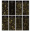1 Piece Flat Sticker, Gold Foil Snowflake Star & Zodiac Galaxy Design, Creative Journal DIY Deco, Self-Adhesive for Scrapbook