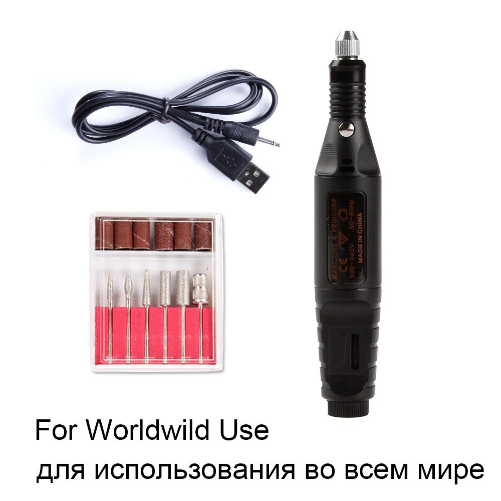Electric Manicure Apparatus Milling Cutter Drill Bit Set Pedicure Machine US Plug Gel Remover Tool