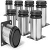 4pcs Stainless Steel Furniture Leg Adjustable Table Feet Replacement Cabinet Sofa Metal Foot With Screws Furniture Hardware
