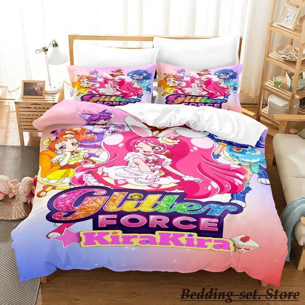 Smile PreCure! Bettwäscheset Einzelbett Twin Full Queen King Size Bettset Erwachsener Kind Schlafzimmer Bettbezugsets Anime parure de lit Bett