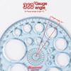 Multifunction Geometric Template Plastic Measuring Ruler Circles 360 Degree Drawing Round Ruler Geometric Drawing Stencils Tools