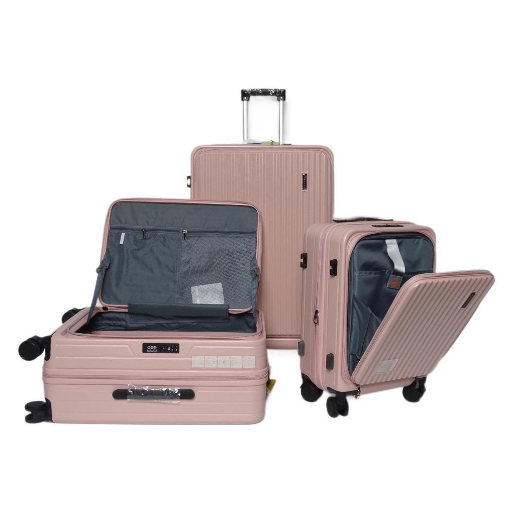 20-inch Front-Opening Trolley Suitcase with Universal Wheels and Password Lock