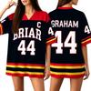Short Sleeve Casual Fashion Jersey Style Shirt with Lettering Print Sports Style Lightweight Breathable Material for Daily Wear