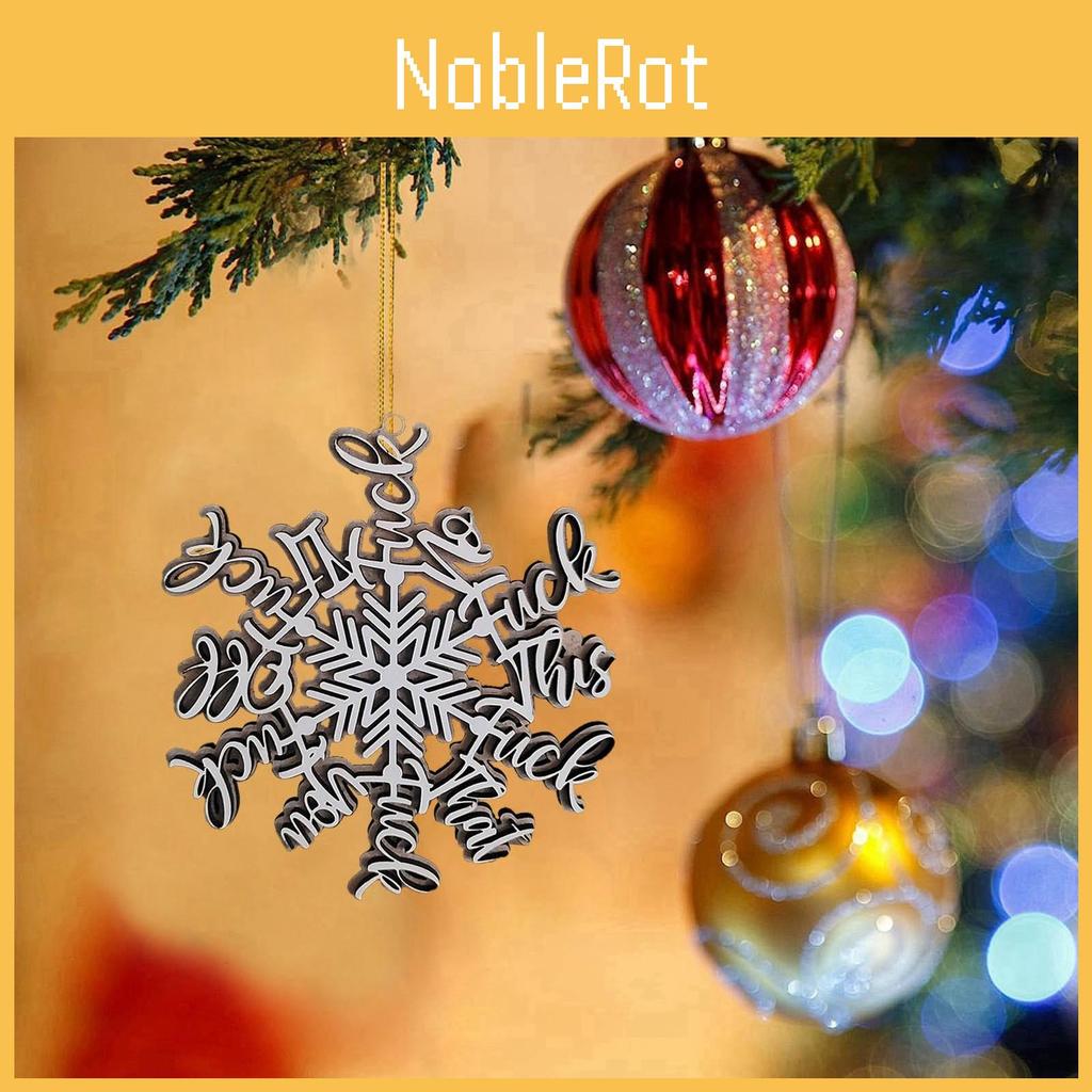 Acrylic Christmas Tree Snowflake Ornament Decorative Pendant With Cartoon Style For Home Decoration