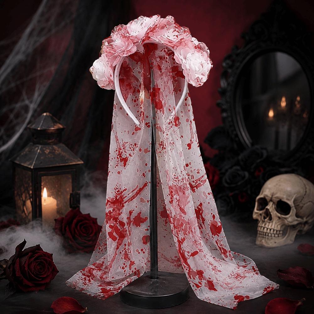 Gothic Style Rose Flowers Headdress Vintage Cosplay Headdress Holiday Dress Up
