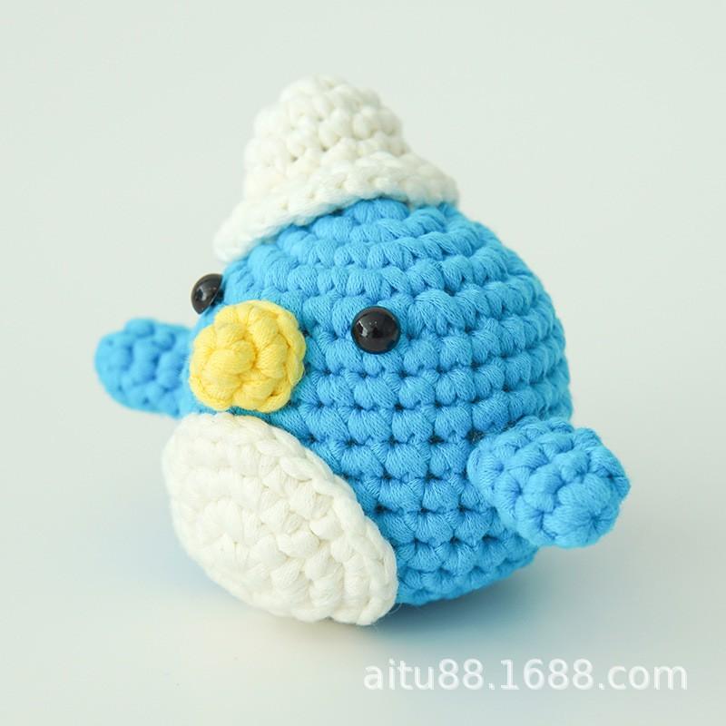 Crochet Kit Penguin Doll Set DIY Hand Knitting Yarn With English Instructions