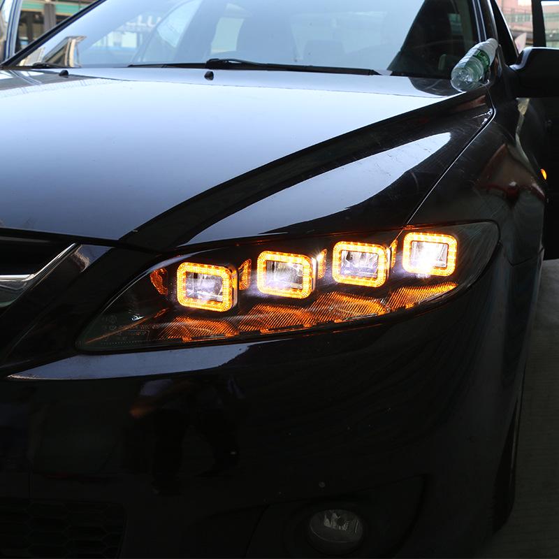 Bugatti-Style LED Daytime Running Lights & Turn Signals for Mazda 6