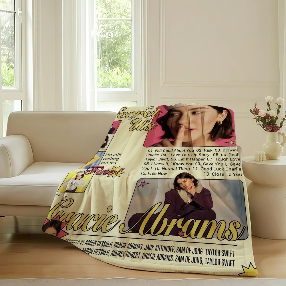 

American singer Gracie Abrams Blanket For Sofa Office Bed Plane Travel Sleep Read Relax Camping Soft And Warm 75x90cm