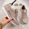 Baskets à semelles compensées pour femmes, chaussures vulcanisées à paillettes, chaussures de Sport à la mode pour filles