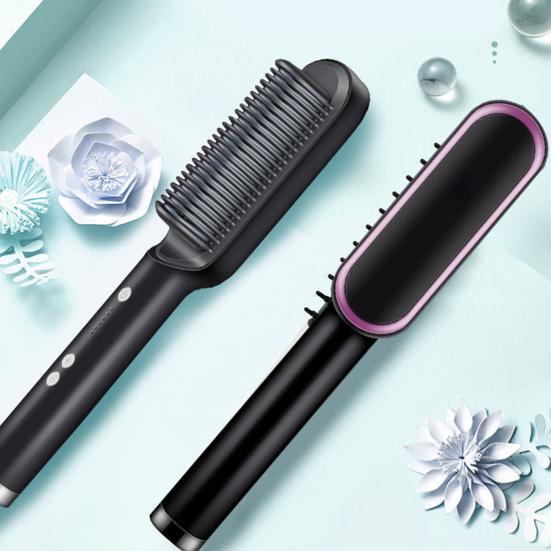 

Professional Hair Adjustable Temperature Hot Comb Brush Convenient Instant Heating