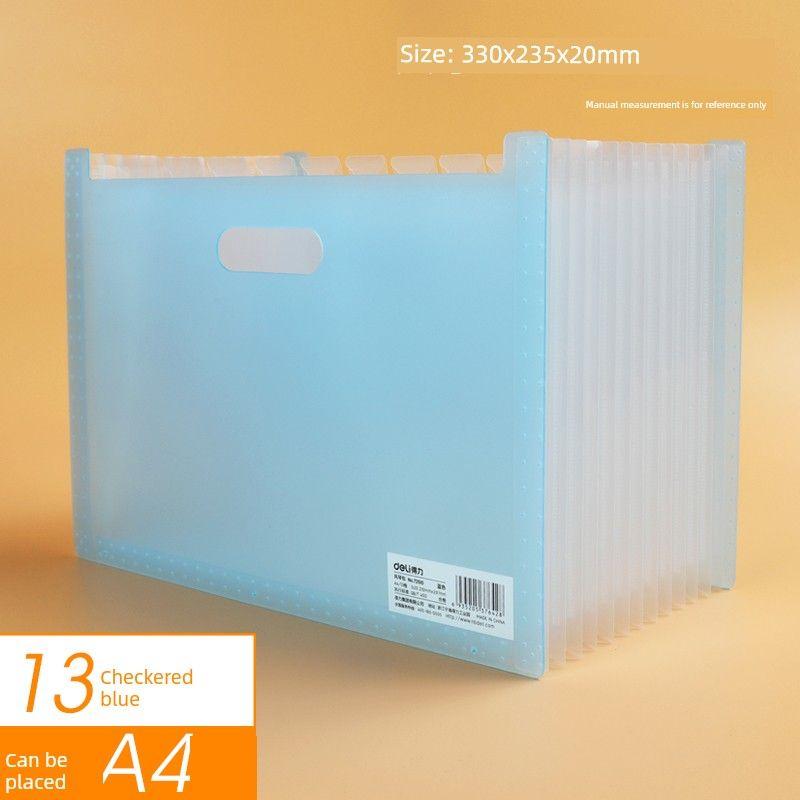 

Vertical Folder Organizing Folders Handy Gadget Layered File Holder Blue (24 Index Strips Included in 13 Grids)