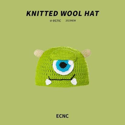 JYL TS DIY Shrek Knit Hat Unisex Winter Long Braid Green Beanie Hat Acrylic