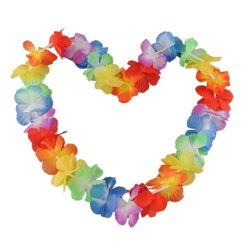 10 ks havajských tropických plážových motivů s květinami lei lei, girlandy s náhrdelníkem a girlandou z květin luau.