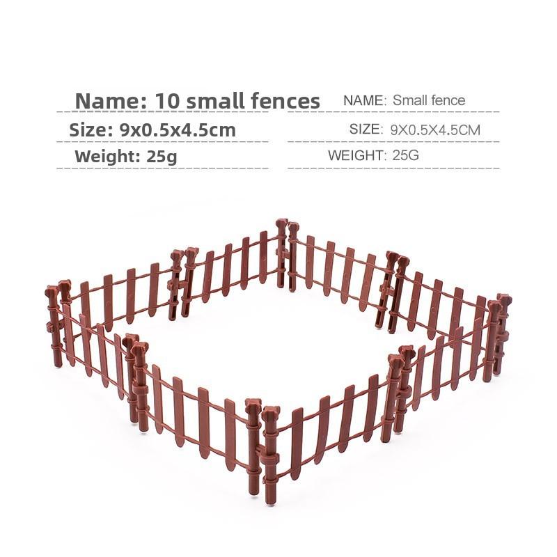 Fruit Fence Simulation Tree Water Grass House Micro Scene Model Ornament