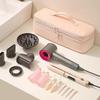 Taslon Portable Double-Layer Handbag: Large Capacity Hair Dryer & Jewelry Storage Bag