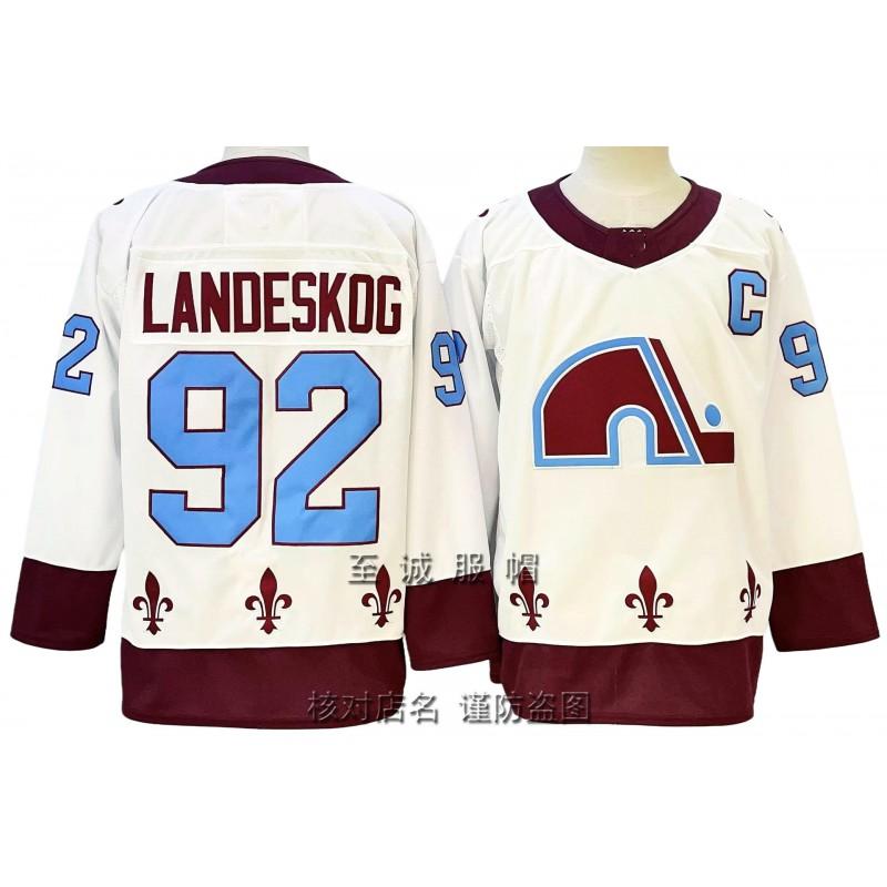 Vintage Colorado Avalanche Ice Hockey Jersey 92 Makar Mackinnon Retro Stitched Uniform Men