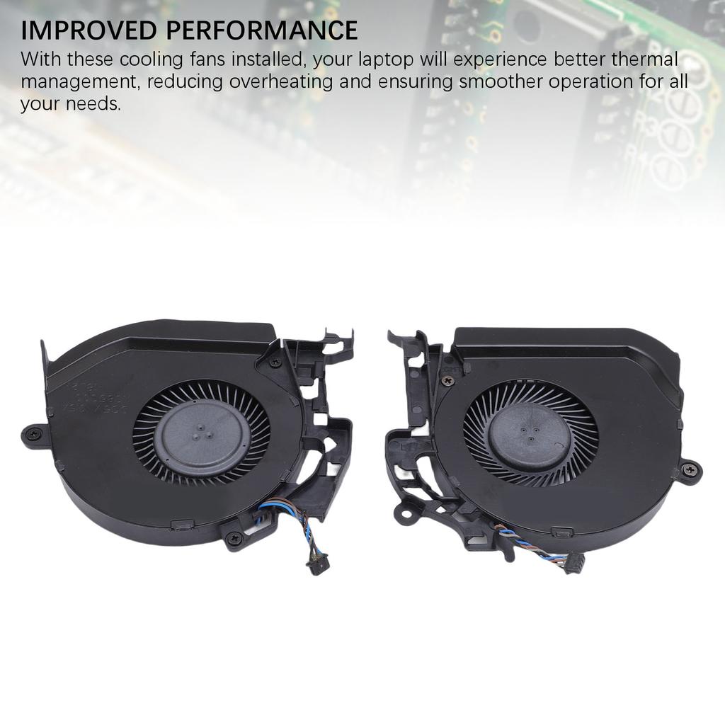 CPU and GPU Cooling Fan Replacement for Studio ZBook 15 G6 Series Laptop DC5V 0.5A Cooling Fan