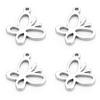 20Pcs Stainless Steel Butterfly Charms Pendants for Bracelets Earring DIY
