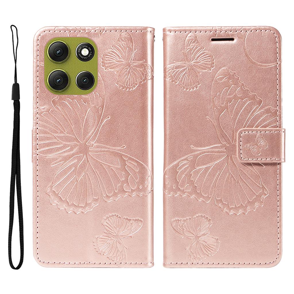 For Motorola Moto G86 5G/G86 Power 5G Wallet Case Floral Butterfly Imprinted Leather Phone Cover Stand