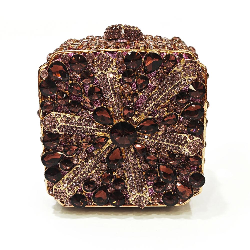 Snow Blue/Red Crystal Evening Clutches WHTUOHENG Diamond Party Prom Minaudiere Luxury Rhinestone Wedding Bridal Party Purse