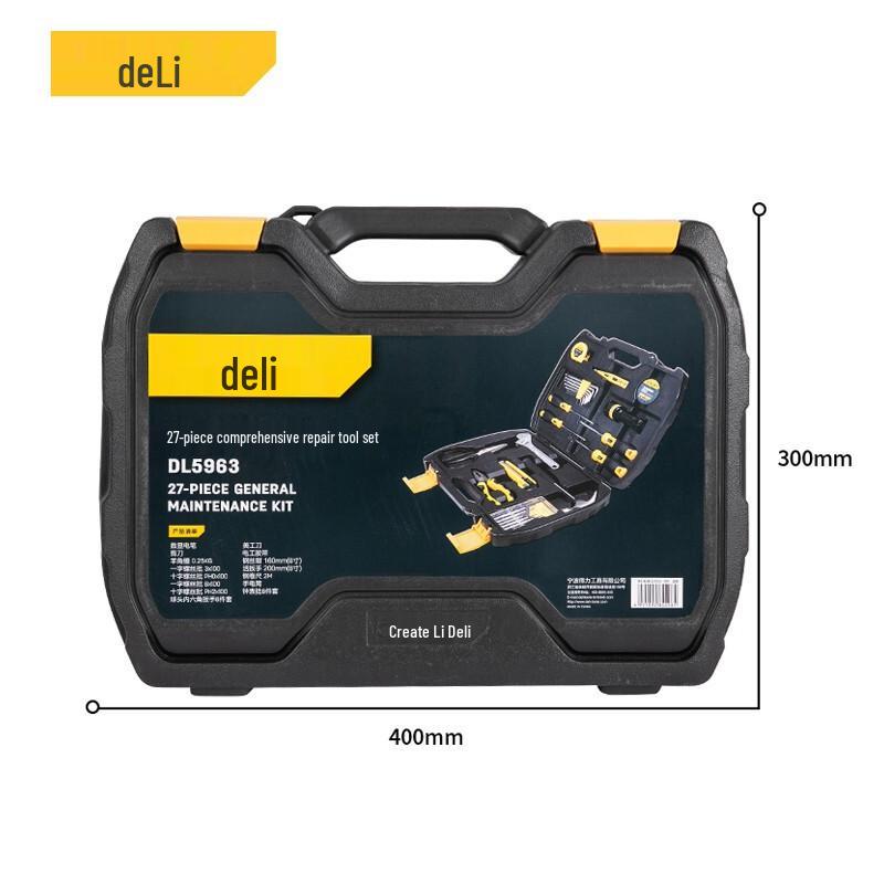 Deli 27-Piece Electrician & Repair Tool Kit