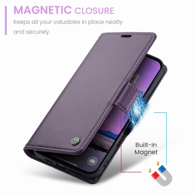 Per iPhone 17 16 13 15 12 14 X S XS Pro Max Air XR Mini Plus Custodia Portafoglio Lusso Copertura in Pelle a Libro Supporto