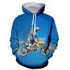 Motorrad Motocross Bedruckte Hoodies für Herren Neue Mode Langarm 3D Sport Sweatshirts Jacke Übergroße Kleidung