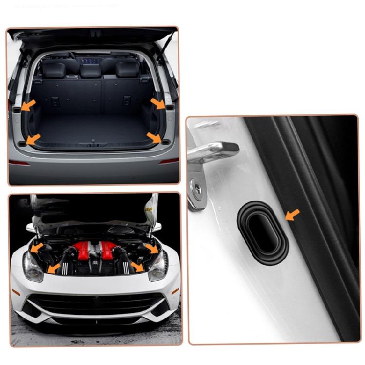 16Pcs Car Door Anti Collision Protectors Silicone Soundproof Pads Self Adhesive Vibration Dampers Universal For Most Car