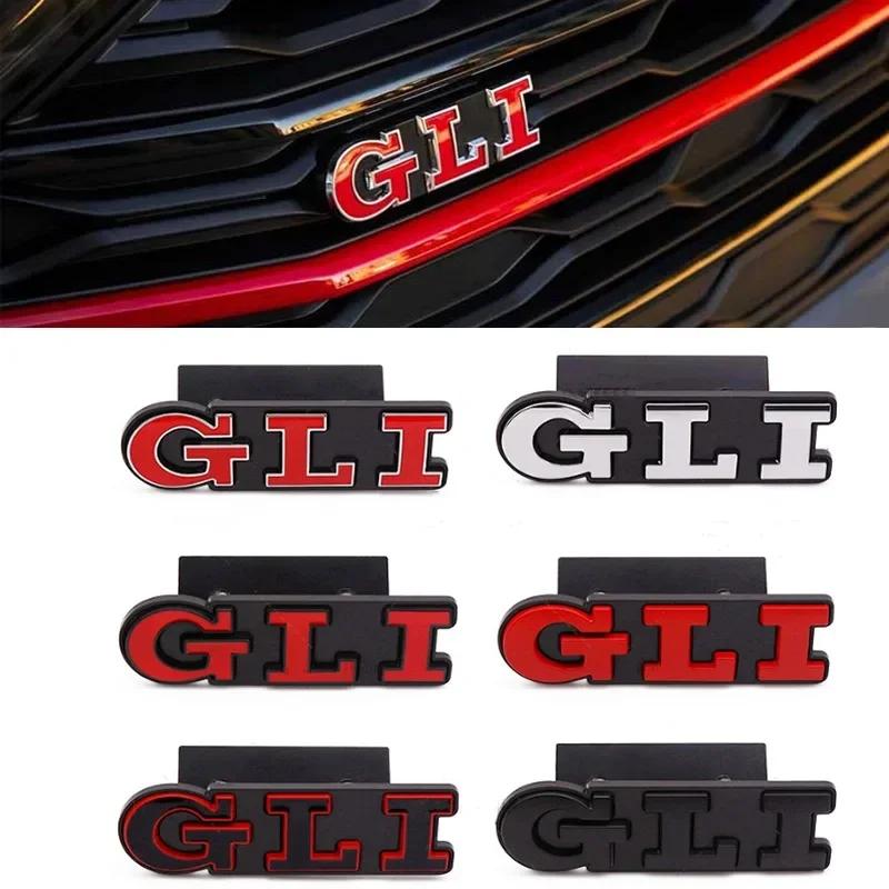 ABAO1 3D Metal Car Letters GLI Logo Rear Trunk Front Grill Badge Emblem Sticker Decals For Volkswagen VW Jetta MK2 MK4 MK5 MK6 MK7 MK8