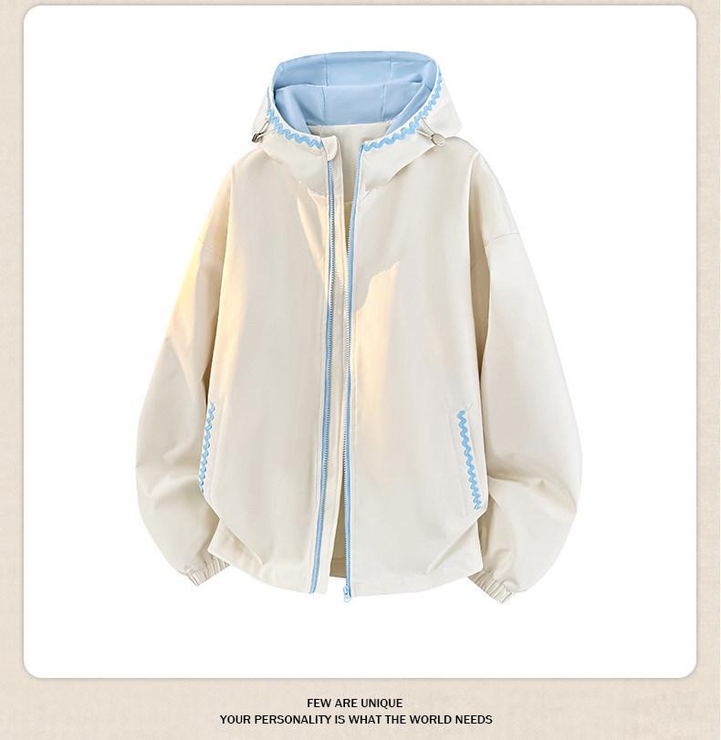 2026 Women's Color Block Hooded Windproof Waterproof Mountaineering Jacket