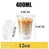 10-100PCS Clear Plastic Disposable Cups with Lids for Cold Drinks Iced Coffee Milk Tea Juice Ice Cream Dessert Party Café Use