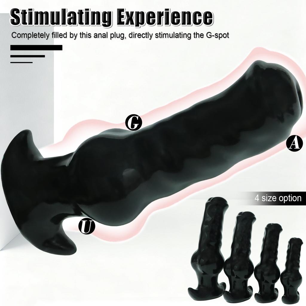 Riesiger Knoten Analplug Weicher Großer Hund Anal-Po-Plug Erwachsenen-Sexspielzeug Tierischer Großer Po-Plug Dilatator Training Erweiterung Frauen Männer Gay G-Punkt Vaginale Stimulation