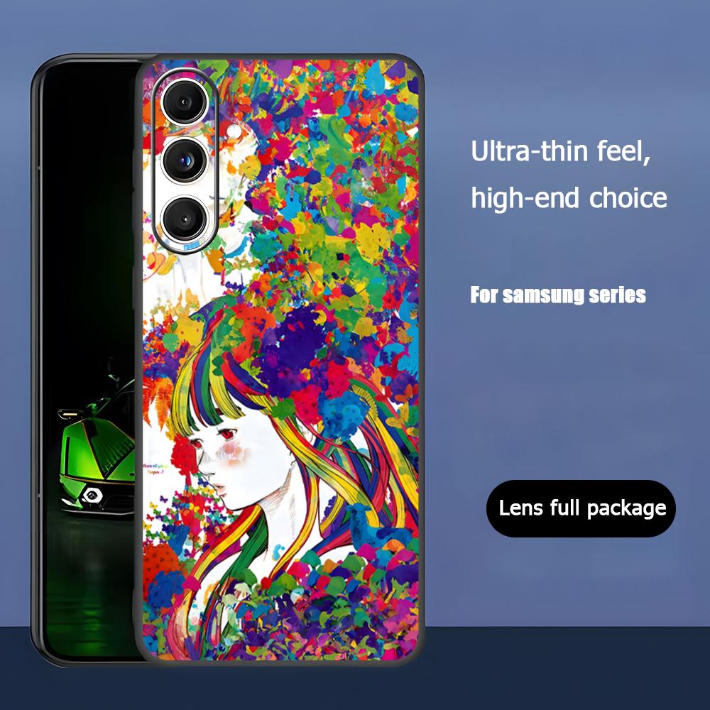 Hot Comics Oyasumi Punpun Phone Case For Samsung Galaxy S25 S24 S23 S22 S21 S20 Plus Ultra Note20 Soft Black