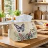 1pc Botanical Tissue Box | Durable, Butterfly Floral Suitable for Living Room Accent, Bedroom Decor, Encouragement Gifts, Workplace Gifts, Studios, Lo