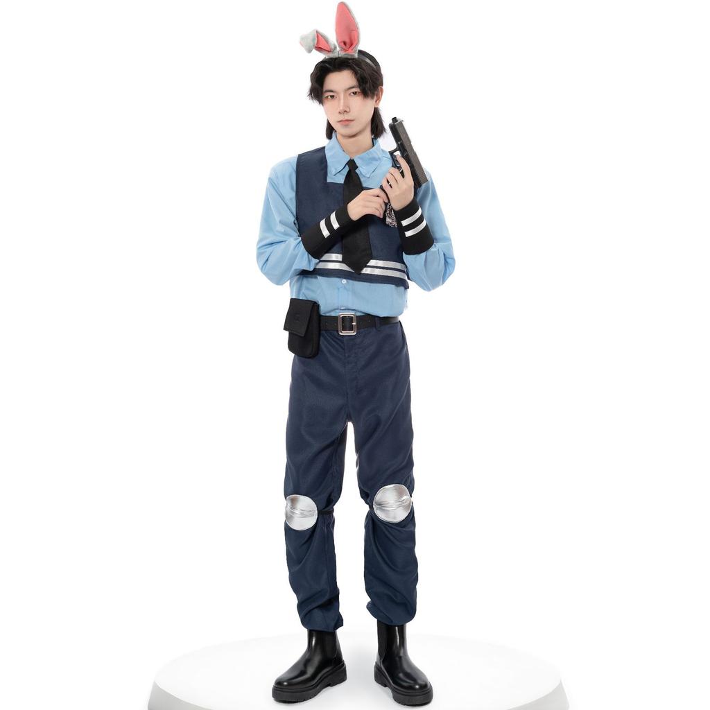 Family Parent-child Clothing, Stage Performance Clothing, Anime Cos Rabbit Clothing, Cosplay Judy Rabbit Sheriff Uniform