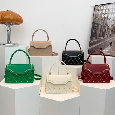 Modische Tasche Textur Retro Kleine Quadratische Tasche Damen Tasche Beliebt Schön Frühling und Sommer Neu Lässig Ein Schulter Crossbody Tasche